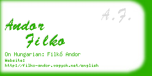 andor filko business card